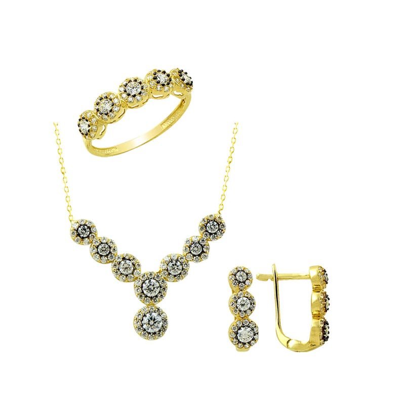 Beelo Gold 14K Altın Elmas Suyolu Osmanlı Set