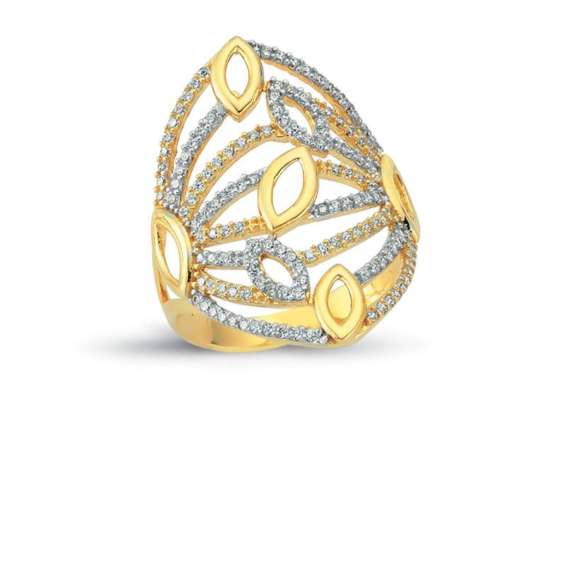 Beelo Gold 14K Altın Tasarım Yüzük BGAZ173