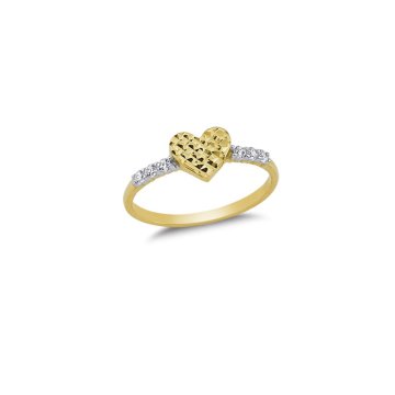 Beelo Gold 14K Altın Tasarım Kalp  Yüzük
