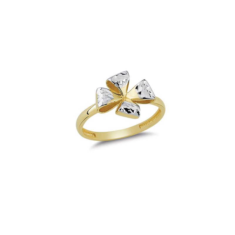 Beelo Gold 14K Altın Tasarım Papatya Yüzük