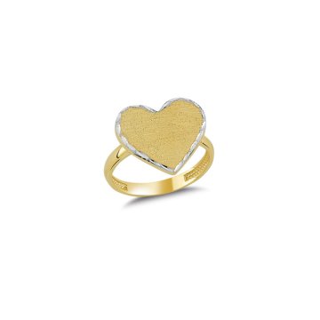 Beelo Gold 14K Altın Tasarım Kalp  Yüzük