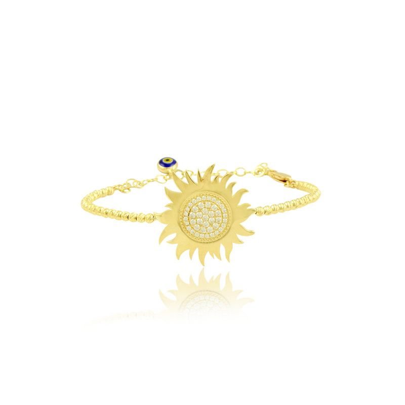 Beelo Gold 14K Altın Güneş Toplu Bilezik