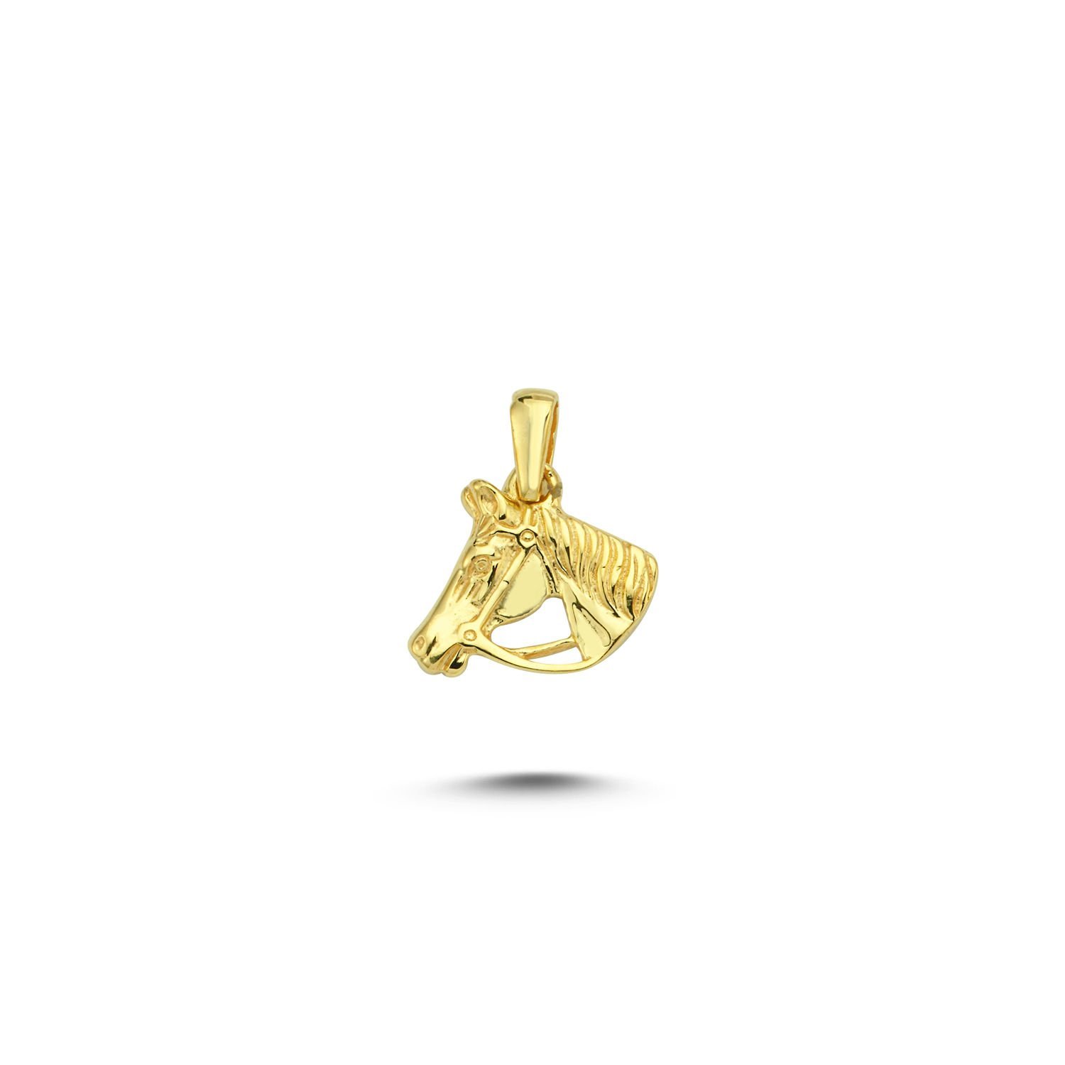 Beelo Gold 14K Altın At Başı Kolye Ucu