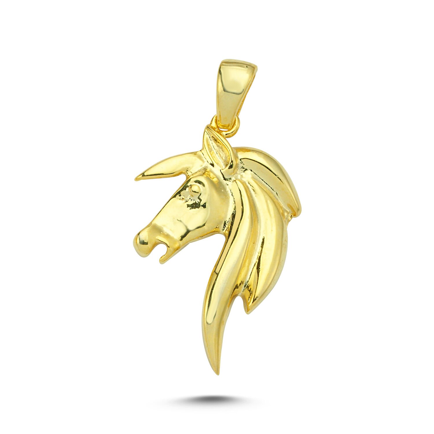 Beelo Gold 14K Altın At Başı Kolye Ucu