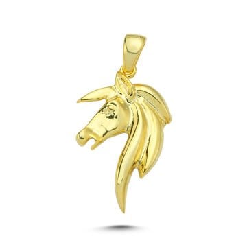 Beelo Gold 14K Altın At Başı Kolye Ucu