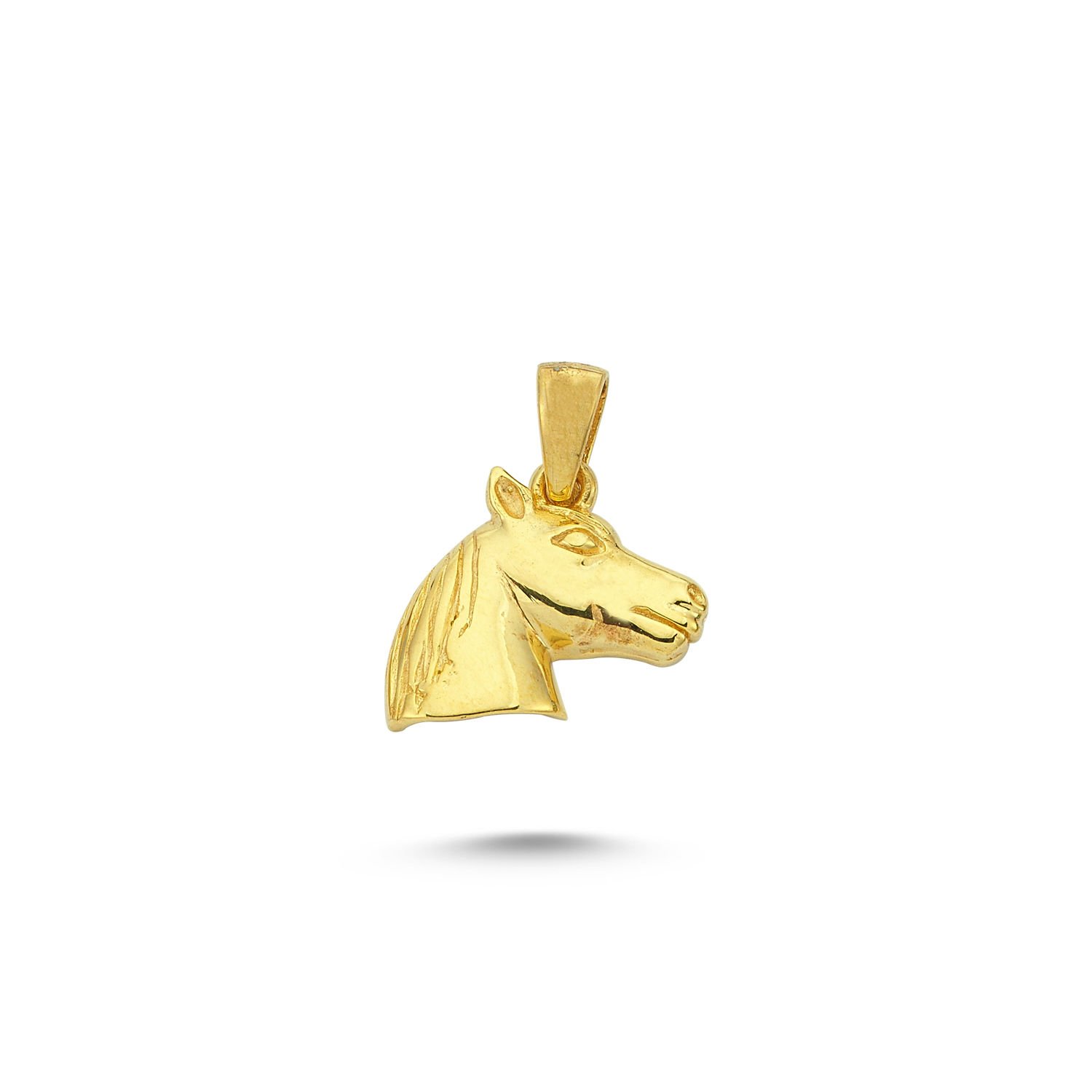 Beelo Gold 14K Altın At Başı Kolye Ucu