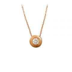 Beelo Gold 14K Rose Altın Tek Taş Kolye BGKL064