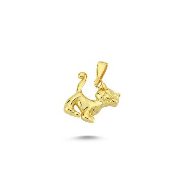 Beelo Gold 14K Altın Sevimli Kedi Kolye Ucu