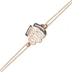 Beelo Silver Rose Altın K. 925K Gümüş ''Allah'' Bileklik
