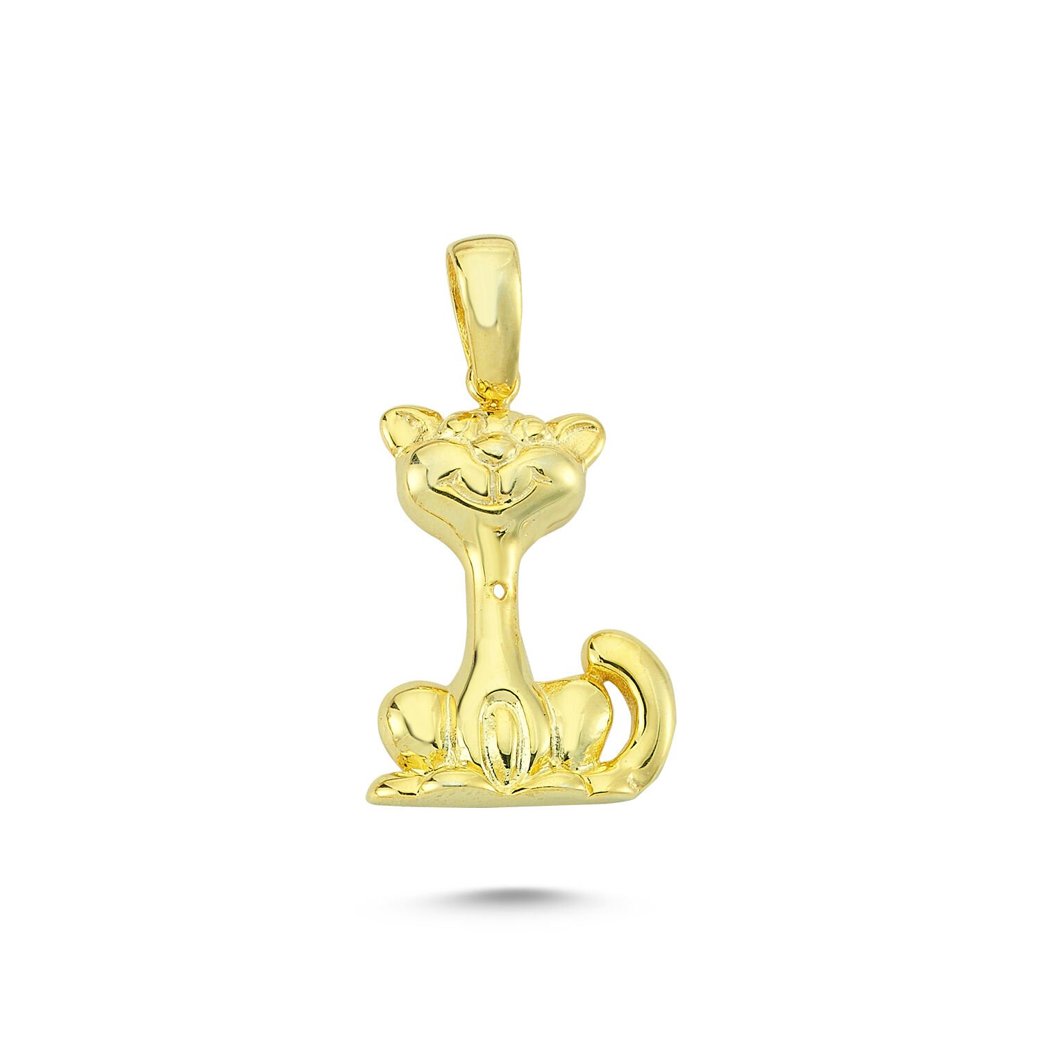 Beelo Gold 14K Altın Sevimli Kedi Kolye Ucu