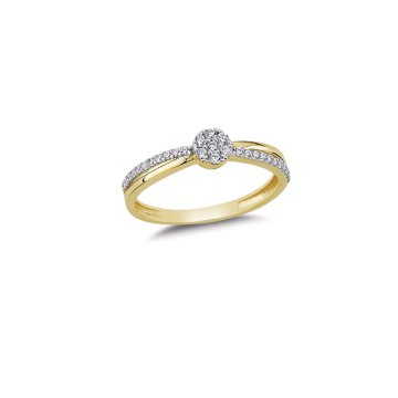 Beelo Gold 14K Altın Tasarım Tektaş Yüzük