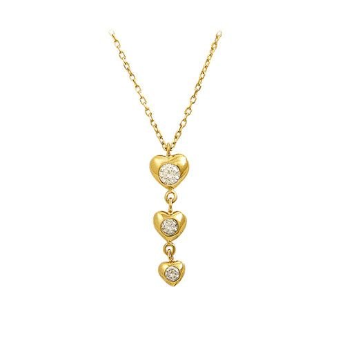 Beelo Gold 14K Altın Tria Kalp Kolye BGKL067