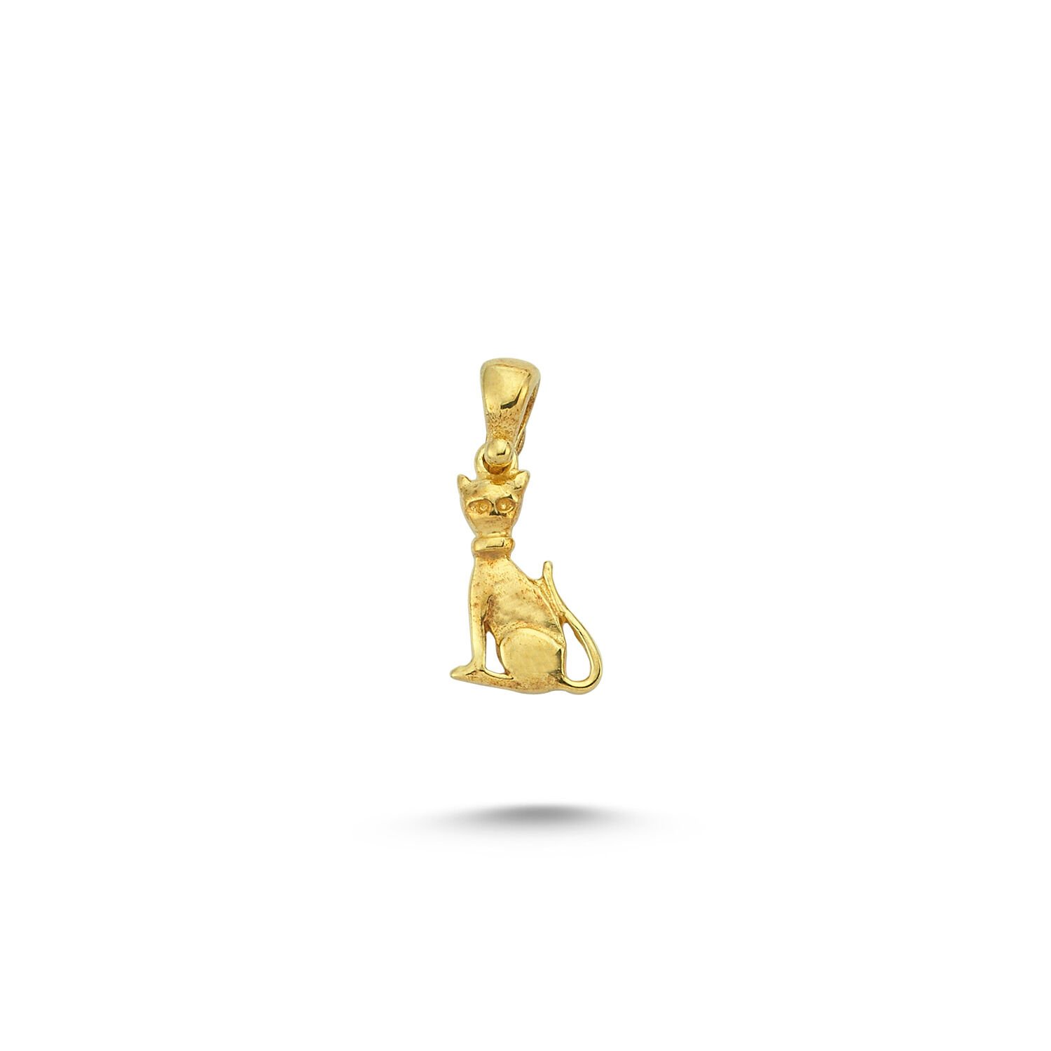 Beelo Gold 14K Altın Kedi Kolye Ucu