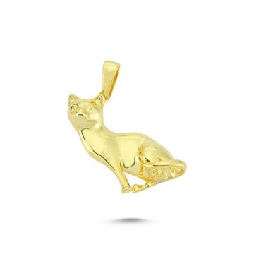 Beelo Gold 14K Altın Kedi Kolye Ucu