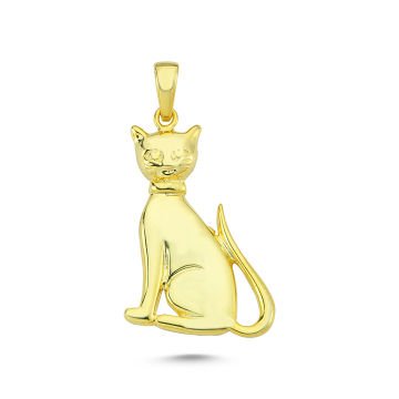 Beelo Gold 14K Altın Kedi Kolye Ucu