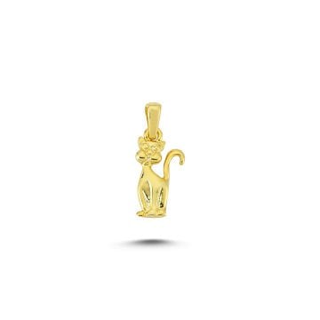 Beelo Gold 14K Altın Kedi Kolye Ucu