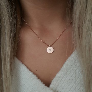 Beelo Silver 925K Gümüş Plaka Kolye