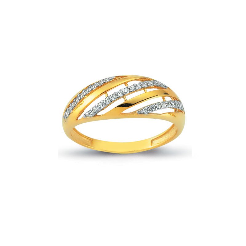Beelo Gold 14K Altın Tasarım Yüzük BGAZ319