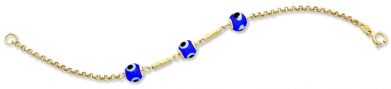 Beelo Gold 14K Altın Yunus Çocuk Nazar Bileklik CSL015