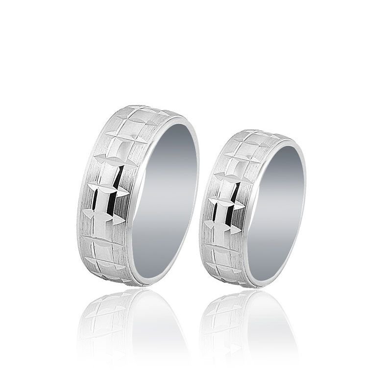 Beelo Gold 14K Altın 7 mm Alyans İkili Set Yüzük