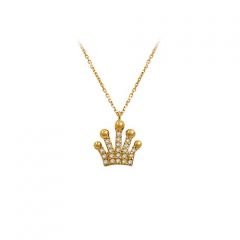 Beelo Gold 14K Altın Kral Tacı Kolye