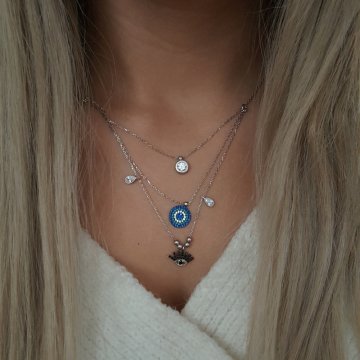 Beelo Silver 925K Gümüş Kombin Kolye