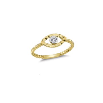 Beelo Gold 14K Altın Tasarım Göz Yüzük