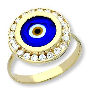 Beelo Gold 14K Altın Nazar Yüzük BGYG005