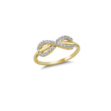 Beelo Gold 14K Altın Tasarım Sonsuzluk Yüzük