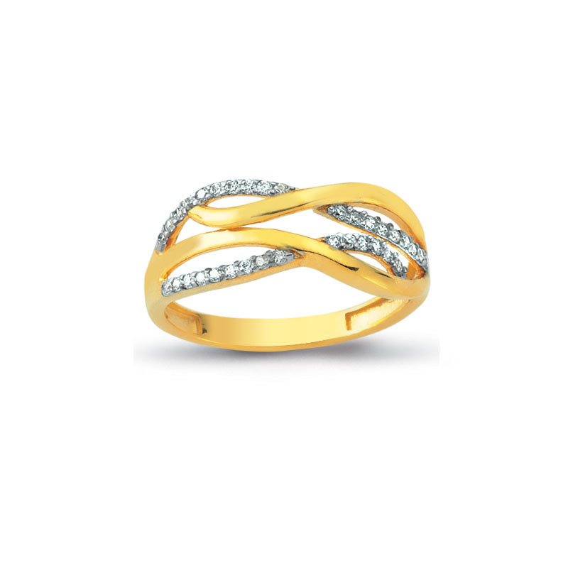 Beelo Gold 14K Altın Tasarım Yüzük BGAZ331