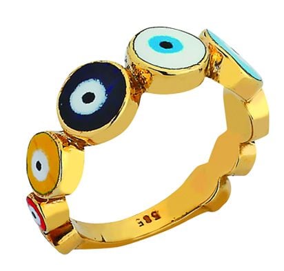 Beelo Gold 14K Altın Nazar Yüzük BGYG010