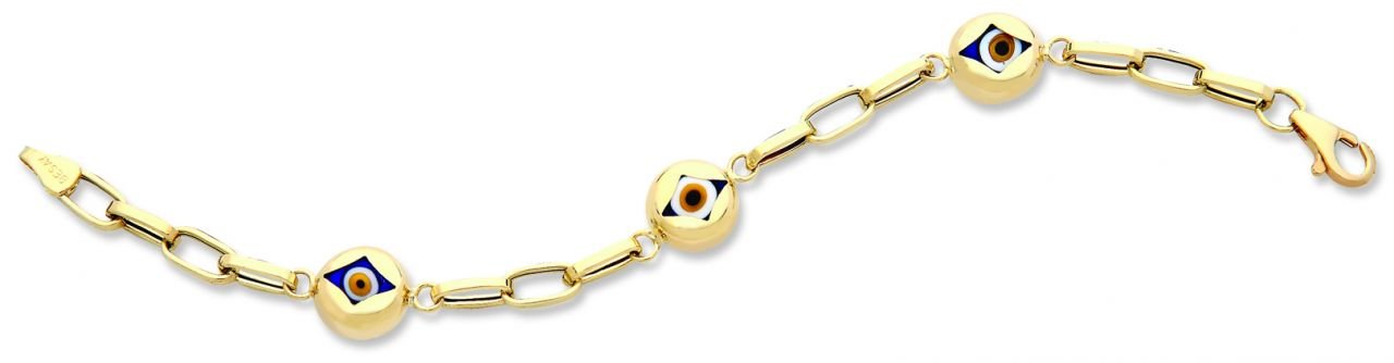 Beelo Gold 14K Altın Çocuk Nazar Bileklik CSR016