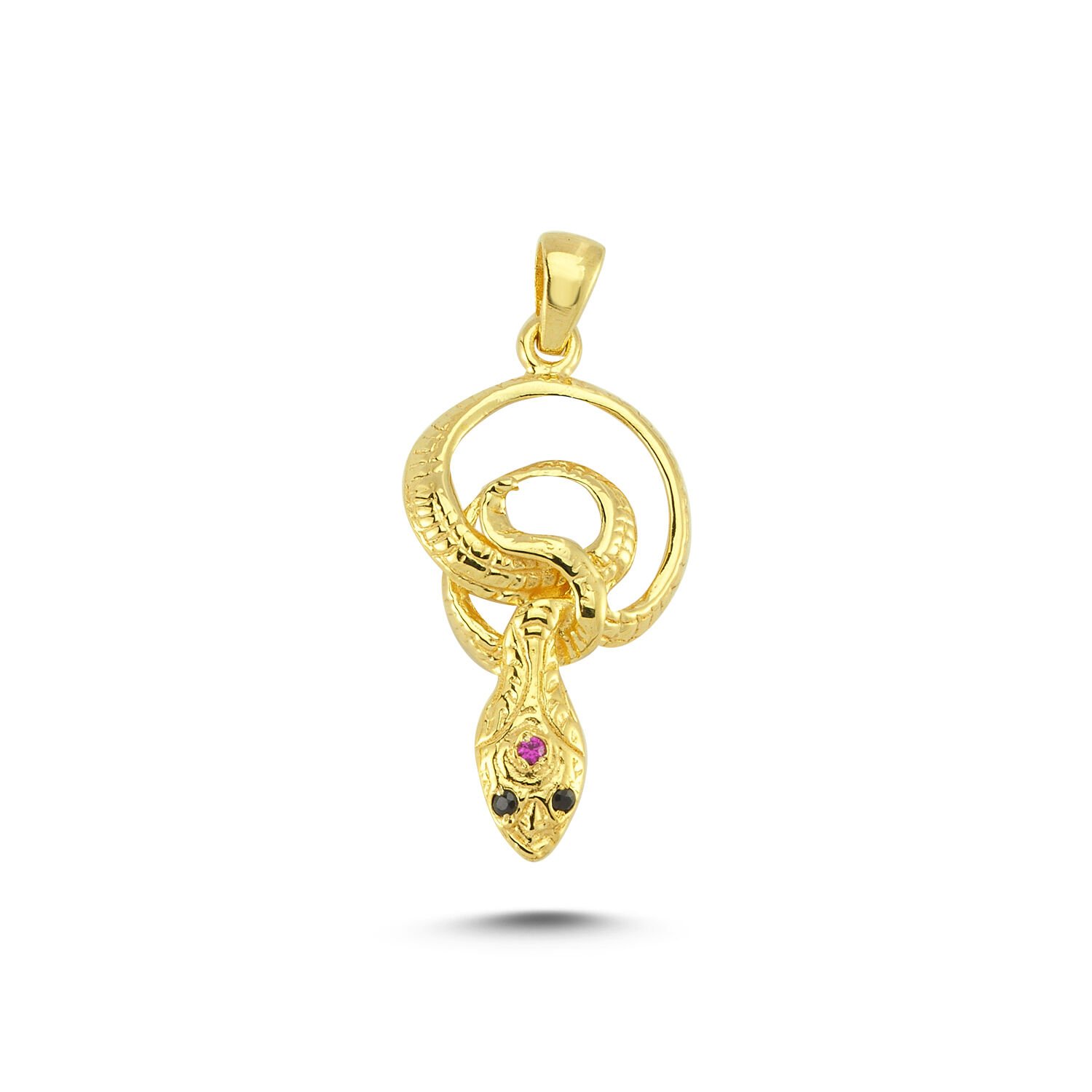 Beelo Gold 14K Altın Yılan Kolye Ucu