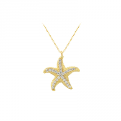 Beelo Gold 14K Altın Deniz Yıldızı Kolye