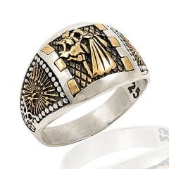 Beelo Silver 925K Gümüş Kafkas Erkek Yüzük BGEY154