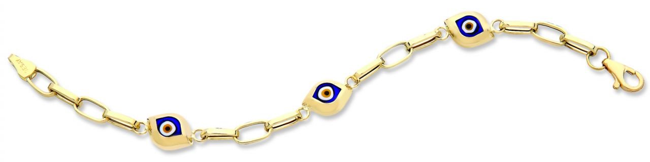 Beelo Gold 14K Altın Çocuk Nazar Bileklik CSR027