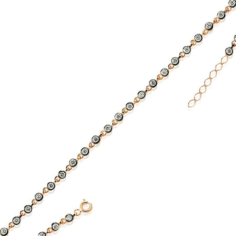 Beelo Silver Rose Altın K. 925K Gümüş Su Yolu Bileklik