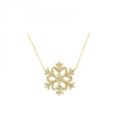 Beelo Gold 14K Altın Kar Tanesi Kolye