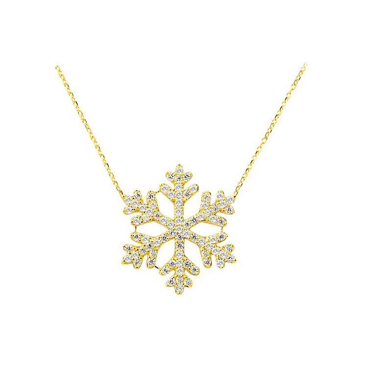 Beelo Gold 14K Altın Kar Tanesi Kolye
