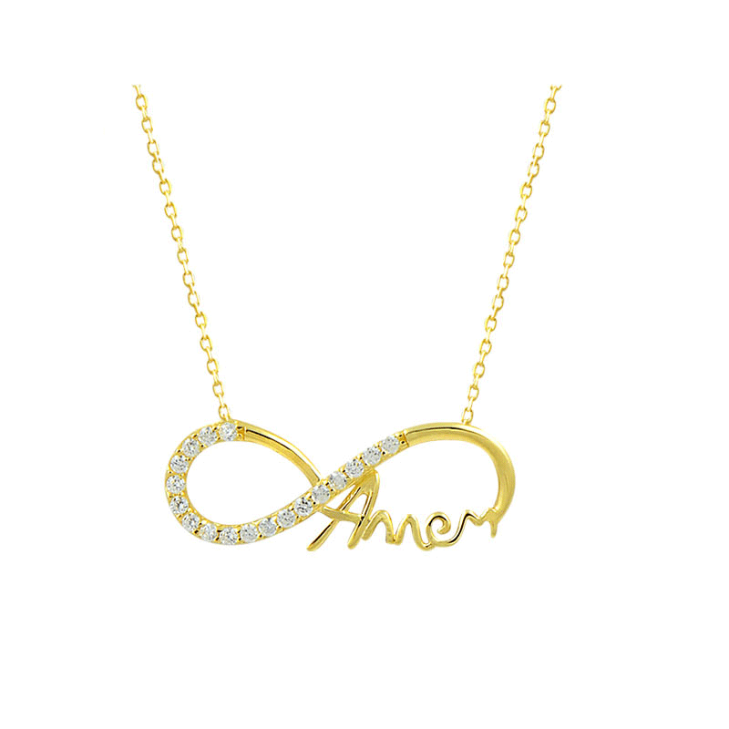 Beelo Gold 14K Altın Sonsuzluk Annem Kolye