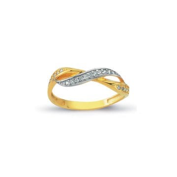 Beelo Gold 14K Altın Tasarım Yüzük BGAZ355