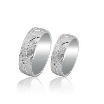 Beelo Gold 14K Altın 7 mm Alyans İkili Set Yüzük