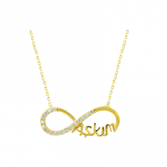 Beelo Gold 14K Altın Sonsuzluk Aşkım Kolye