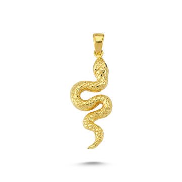 Beelo Gold 14K Altın Yılan Kolye Ucu
