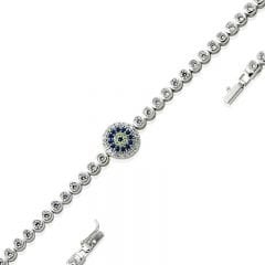 Beelo Silver  925K Gümüş Su Yolu Nazar Boncuk Bileklik