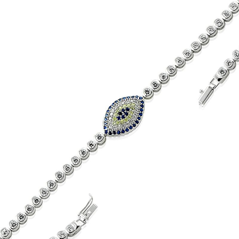 Beelo Silver  925K Gümüş Su Yolu Nazar Boncuk Bileklik