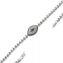 Beelo Silver  925K Gümüş Su Yolu Nazar Boncuk Bileklik