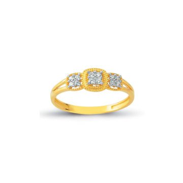 Beelo Gold 14K Altın Tasarım Yüzük BGAZ362