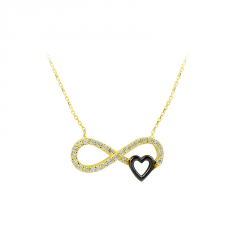 Beelo Gold 14K Altın Sonsuzluk Kalp Kolye