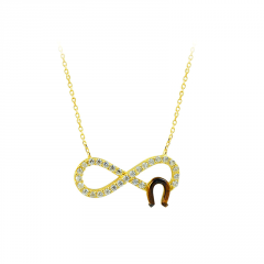 Beelo Gold 14K Altın Sonsuzluk Kolye